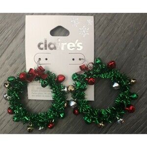 Christmas Wreath Earrings NEW